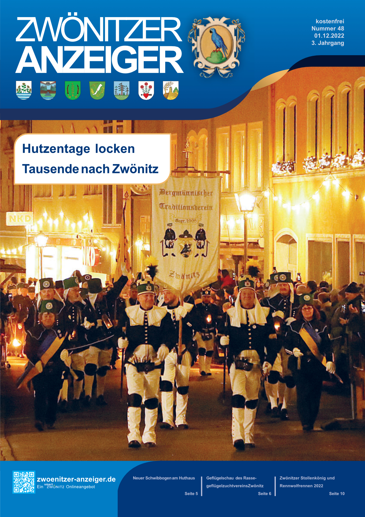 Titelbild Zwönitzer Anzeiger mit Bergparade