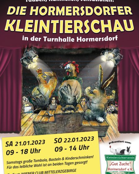 Poster Kleintierschau Hormersdorf